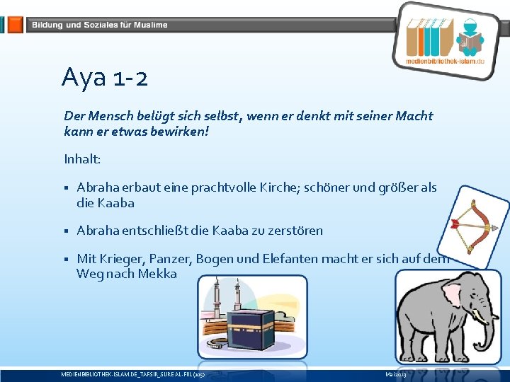 Aya 1 -2 Der Mensch belügt sich selbst, wenn er denkt mit seiner Macht