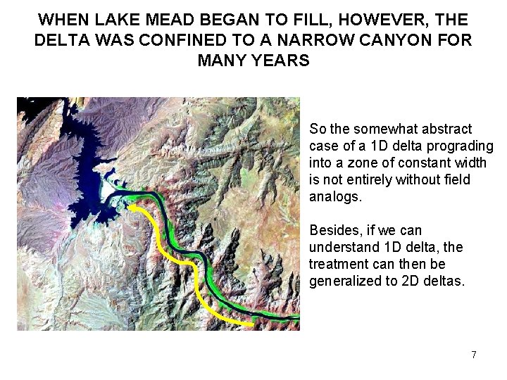 WHEN LAKE MEAD BEGAN TO FILL, HOWEVER, THE DELTA WAS CONFINED TO A NARROW