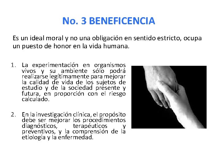 No. 3 BENEFICENCIA Es un ideal moral y no una obligación en sentido estricto,