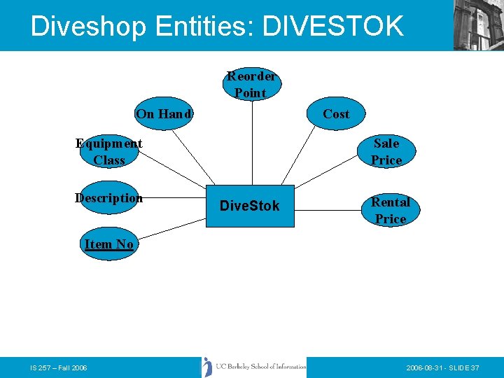 Diveshop Entities: DIVESTOK Reorder Point On Hand Cost Equipment Class Description Sale Price Dive.