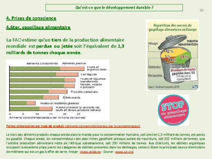 Qu’est-ce que le développement durable ? 56 4. Prises de conscience 4. 6 ter.