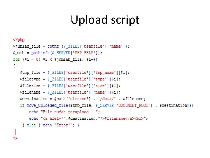 Upload script 