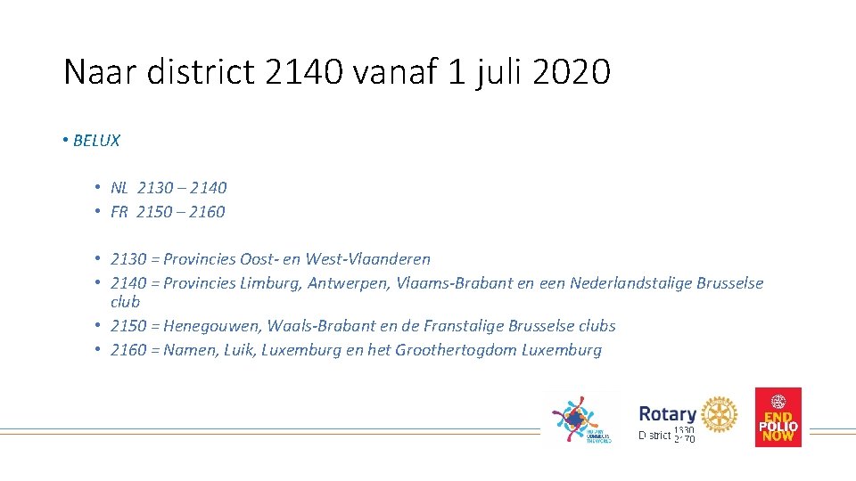Naar district 2140 vanaf 1 juli 2020 • BELUX • NL 2130 – 2140