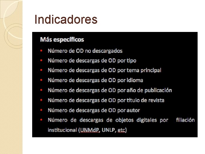 Indicadores 