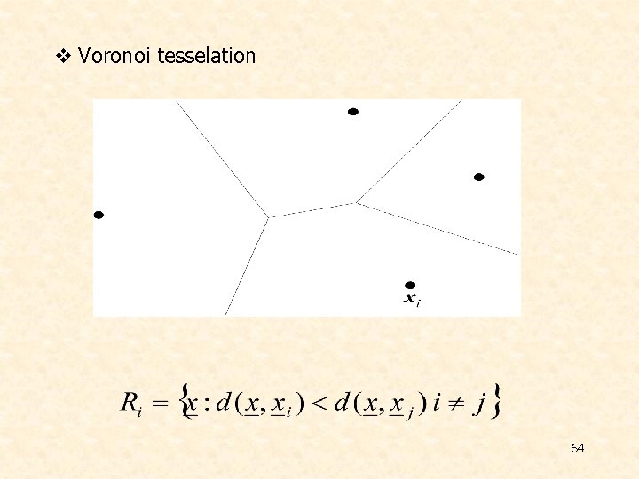 v Voronoi tesselation 64 