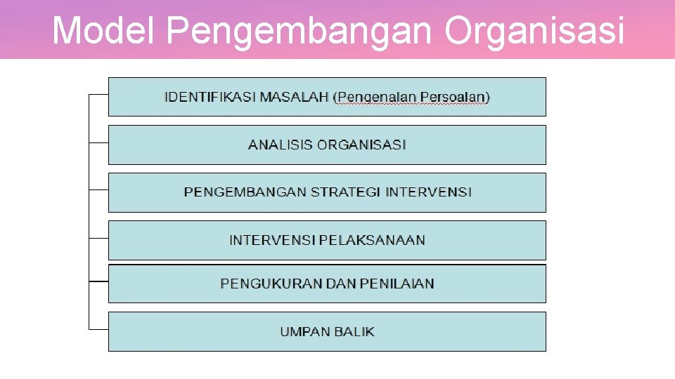 Model Pengembangan Organisasi 