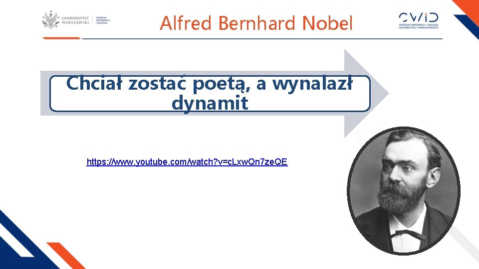 Alfred Bernhard Nobel Chciał zostać poetą, a wynalazł dynamit https: //www. youtube. com/watch? v=c.