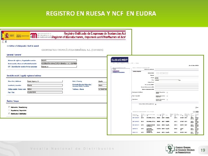 REGISTRO EN RUESA Y NCF EN EUDRA 19 