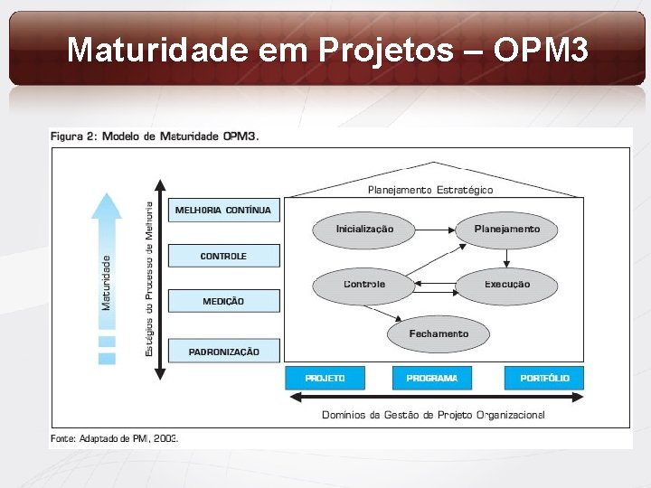 Maturidade em Projetos – OPM 3 