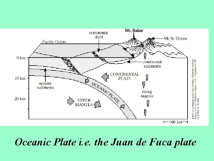Mt. Baker Oceanic Plate i. e. the Juan de Fuca plate 