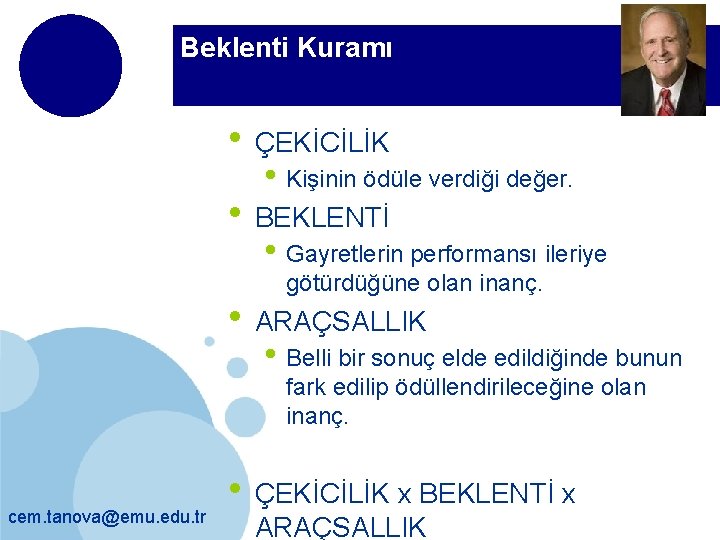 Beklenti Kuramı Victor Vroom • ÇEKİCİLİK • Kişinin ödüle verdiği değer. • BEKLENTİ •