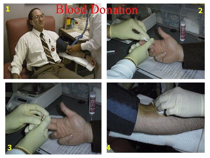 1 3 Blood Donation 4 2 