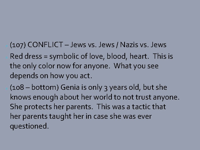 (107) CONFLICT – Jews vs. Jews / Nazis vs. Jews ● Red dress =