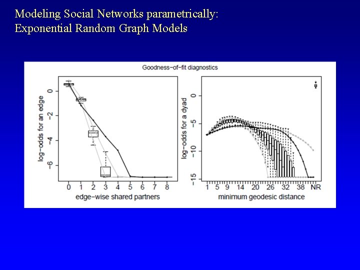 Modeling Social Networks parametrically: Exponential Random Graph Models 