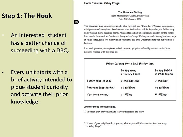 Step 1: The Hook - An interested student has a better chance of succeeding