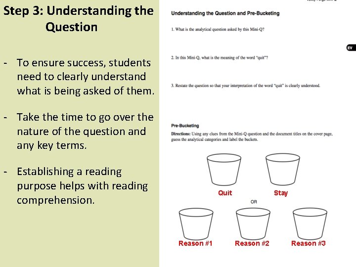 Step 3: Understanding the Question - To ensure success, students need to clearly understand