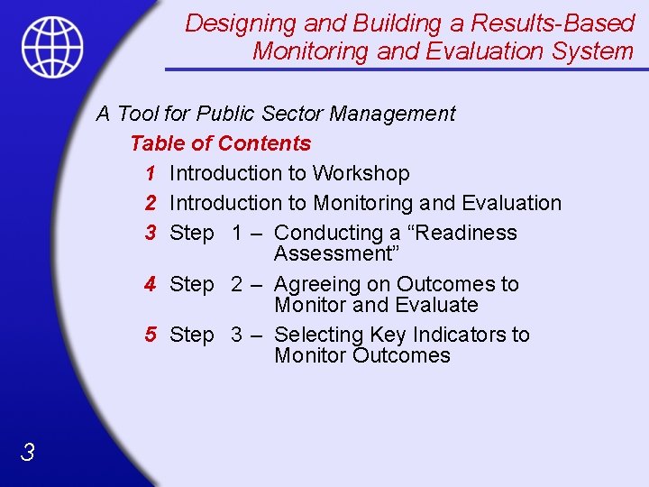 Designing and Building a Results-Based Monitoring and Evaluation System A Tool for Public Sector