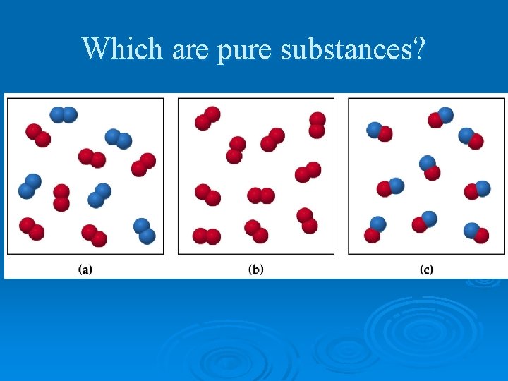 Which are pure substances? 