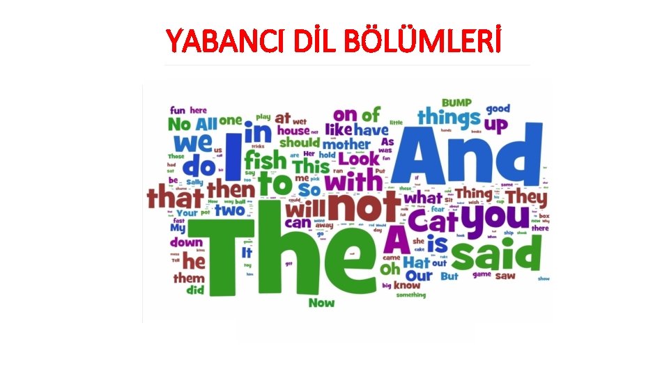 YABANCI DİL BÖLÜMLERİ 