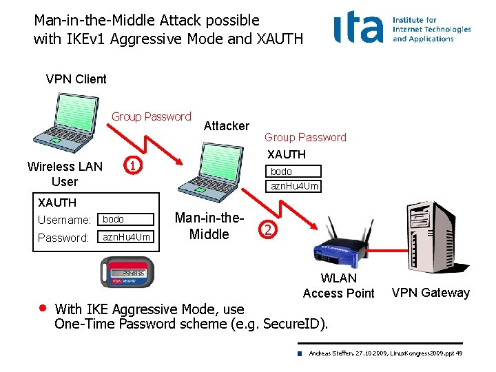 Man-in-the-Middle Attack possible with IKEv 1 Aggressive Mode and XAUTH VPN Client Group Password