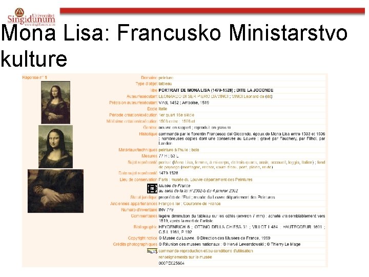 Mona Lisa: Francusko Ministarstvo kulture 