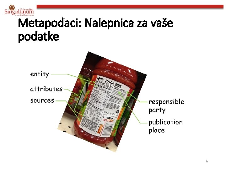 Metapodaci: Nalepnica za vaše podatke 6 