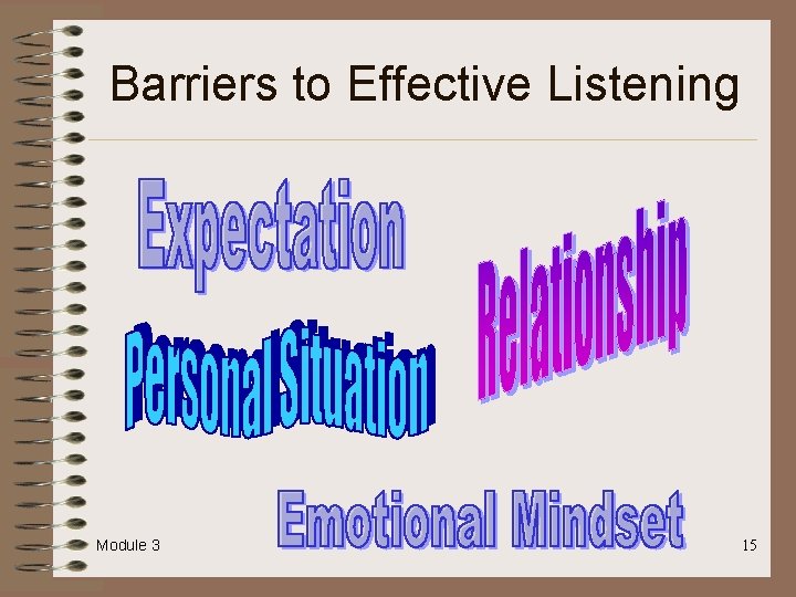Barriers to Effective Listening Module 3 15 