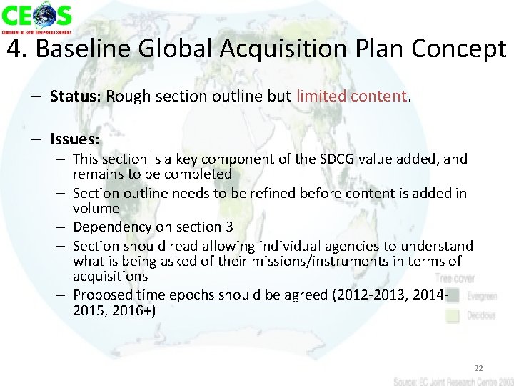 4. Baseline Global Acquisition Plan Concept – Status: Rough section outline but limited content.