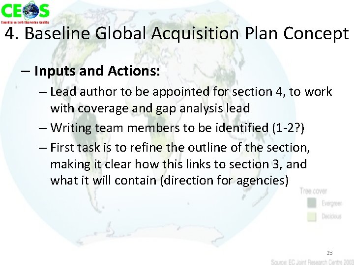4. Baseline Global Acquisition Plan Concept – Inputs and Actions: – Lead author to
