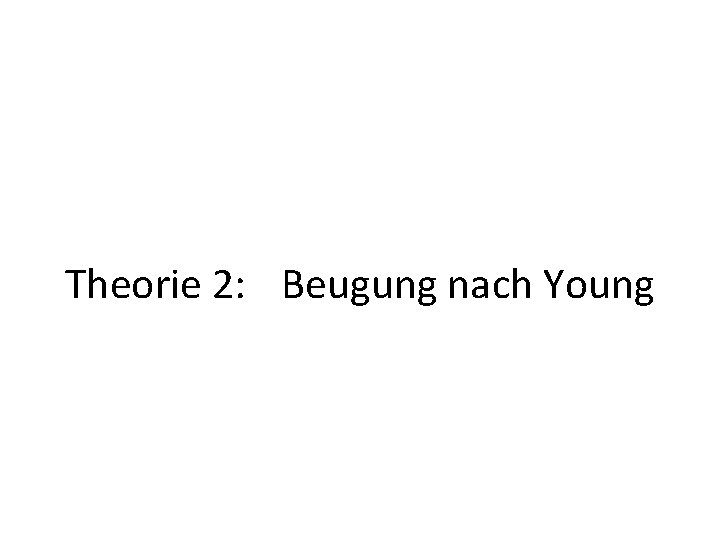 Theorie 2: Beugung nach Young 