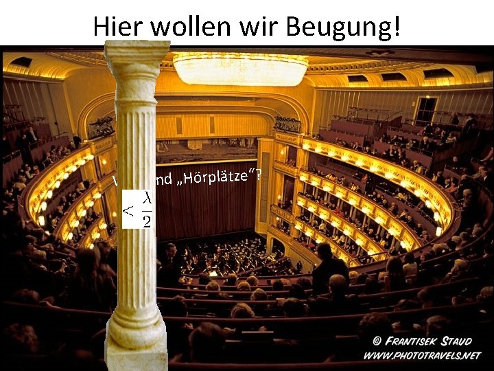 Hier wollen wir Beugung! • wenn wir im Konzert hinter einer Säule sitzen •