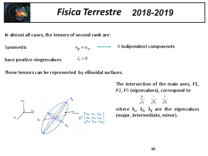 In almost all cases, the tensors of second rank are: Symmetric 6 indipendent components