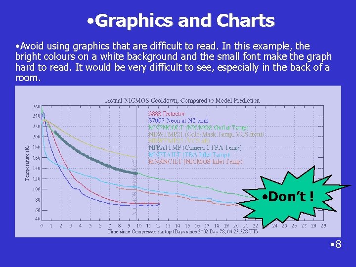  • Graphics and Charts • Avoid using graphics that are difficult to read.
