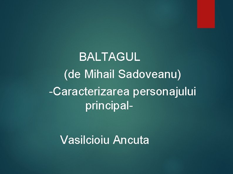 baltagul de mihail sadoveanu pdf