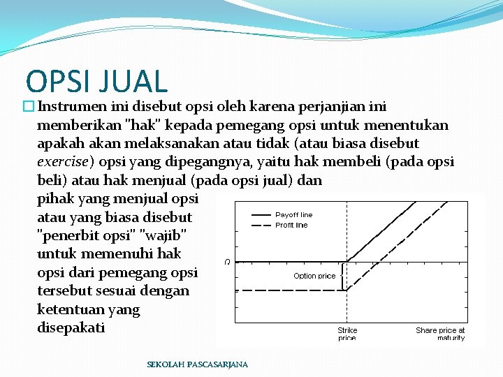 OPSI JUAL �Instrumen ini disebut opsi oleh karena perjanjian ini memberikan "hak" kepada pemegang