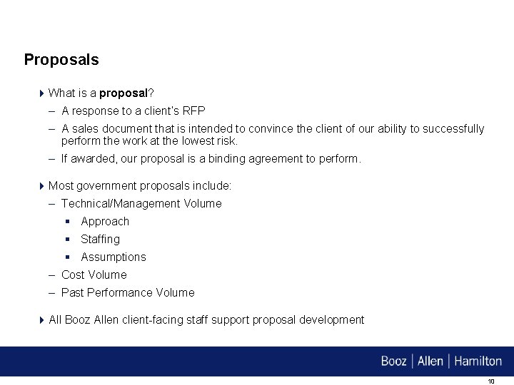 Proposals 4 What is a proposal? – A response to a client’s RFP –