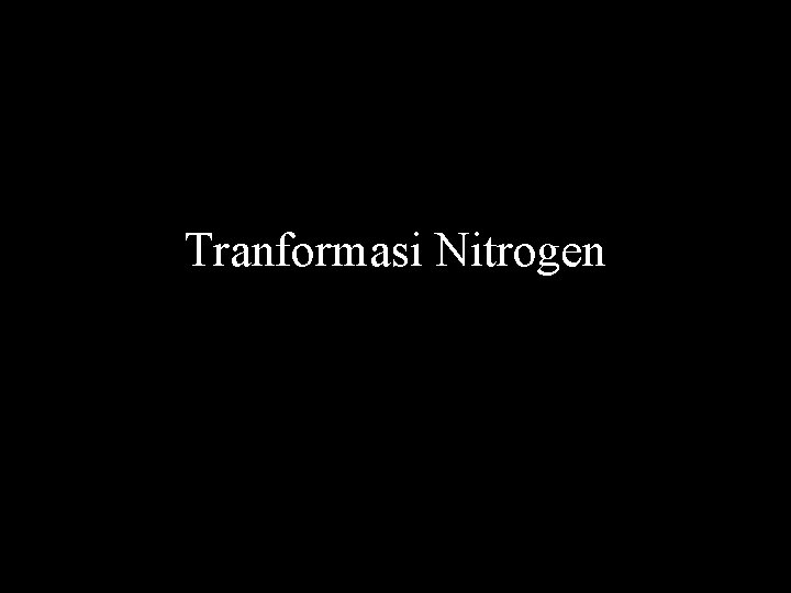 Tranformasi Nitrogen 
