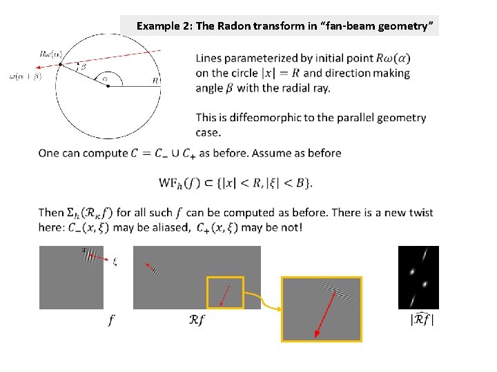 Example 2: The Radon transform in “fan-beam geometry” 