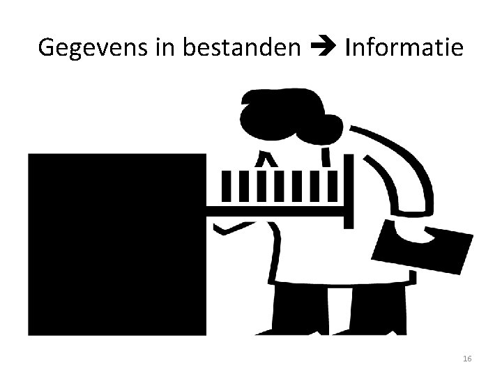 Gegevens in bestanden Informatie 16 