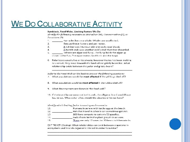 WE DO COLLABORATIVE ACTIVITY 