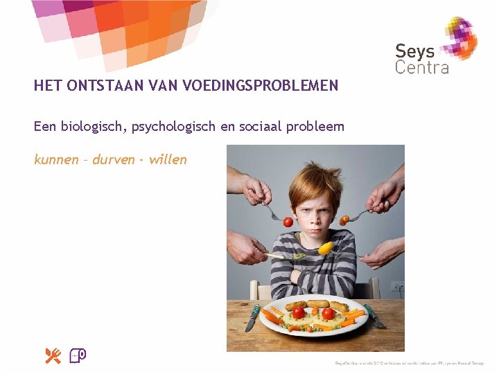 HET ONTSTAAN VOEDINGSPROBLEMEN Een biologisch, psychologisch en sociaal probleem kunnen – durven - willen