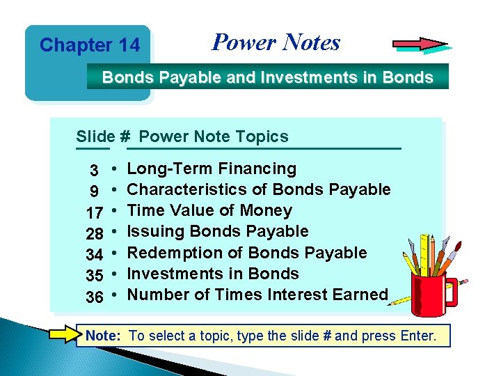 Chapter 14 Power Notes Bonds Payable and Investments