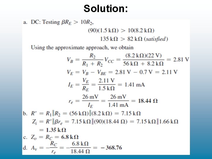 Solution: Solution: