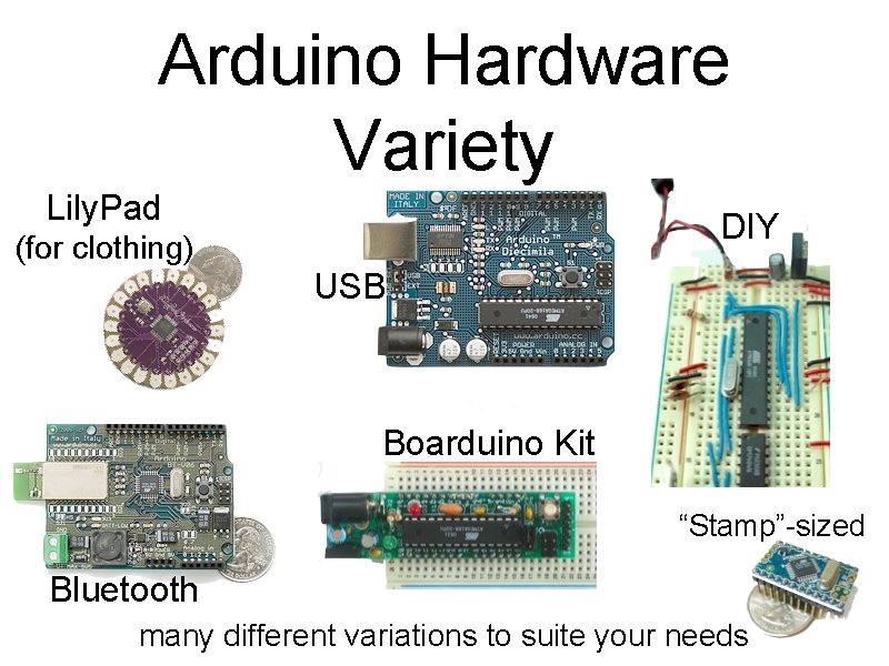 Arduino Hardware Variety Lily. Pad DIY (for clothing) USB Boarduino Kit “Stamp”-sized Bluetooth many