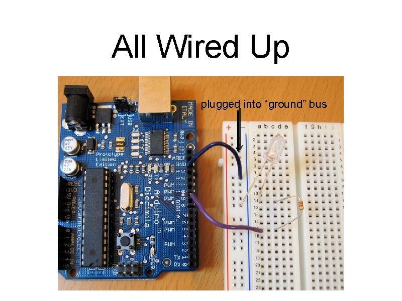 All Wired Up plugged into “ground” bus 