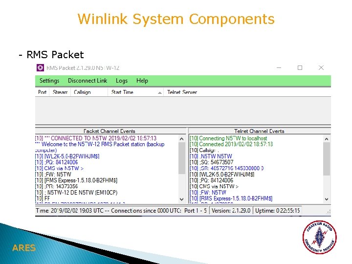 Winlink System Components - RMS Packet ARES 