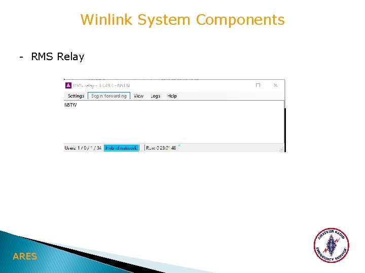 Winlink System Components - RMS Relay ARES 