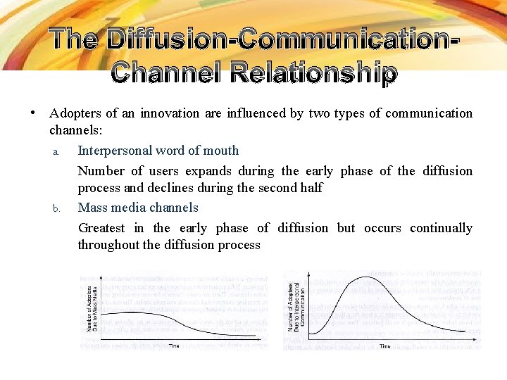The Diffusion-Communication. Channel Relationship • Adopters of an innovation are influenced by two types