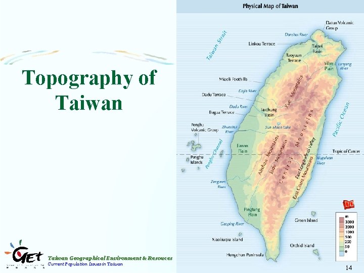 Topography of Taiwan Geographical Environment & Resouces Current Population Issues in Taiwan 14 