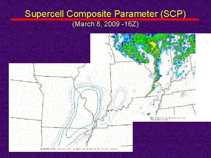 Supercell Composite Parameter (SCP) (March 8, 2009 -16 Z) 